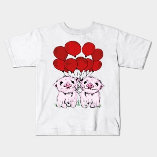 Balloons piglets Kids T-Shirt